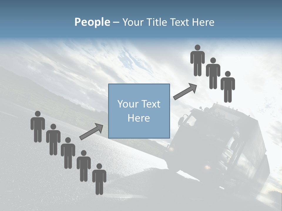 Truck Driving On Country-Road/Motion PowerPoint Template