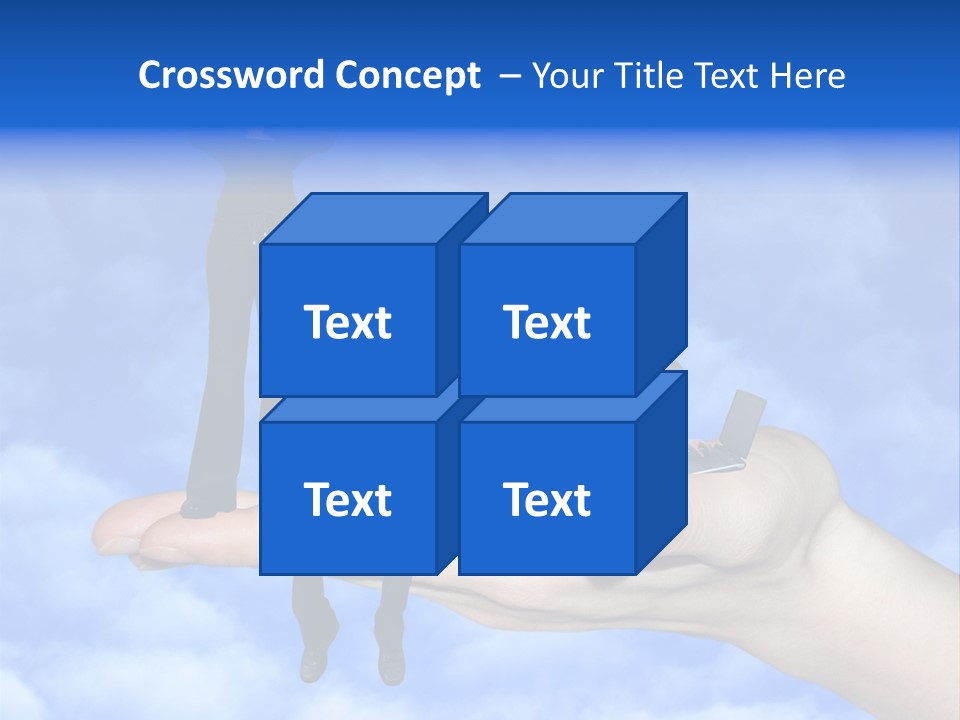 A Person Holding A Laptop In Their Hand With A Woman Standing On Top Of Them PowerPoint Template