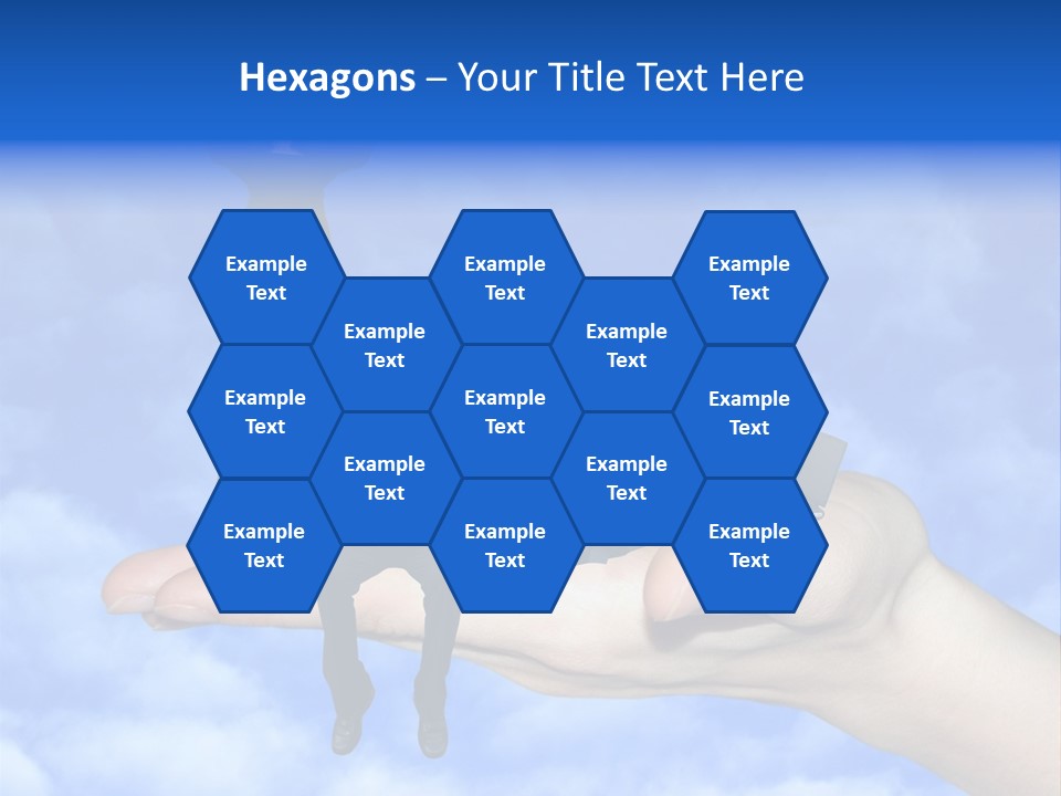 A Person Holding A Laptop In Their Hand With A Woman Standing On Top Of Them PowerPoint Template