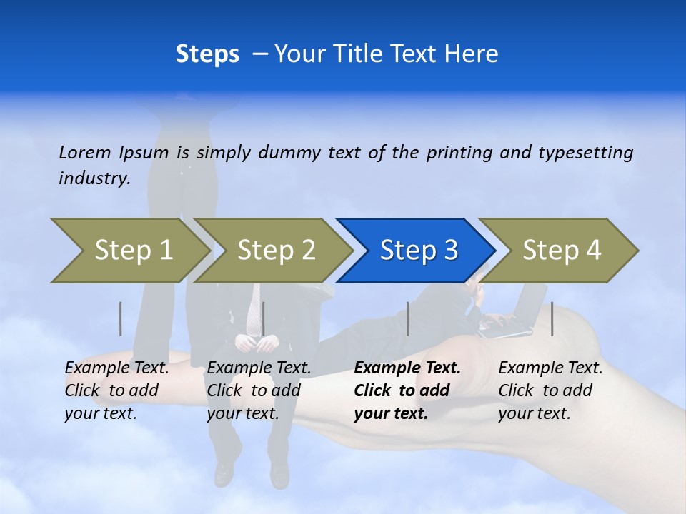 A Person Holding A Laptop In Their Hand With A Woman Standing On Top Of Them PowerPoint Template