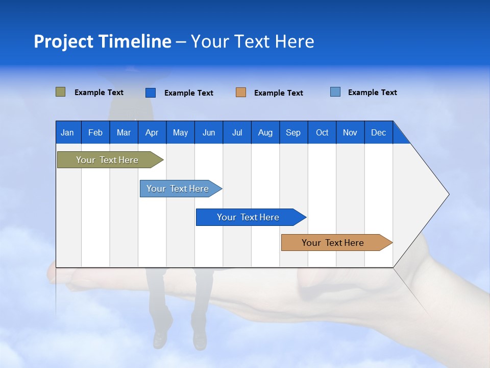 A Person Holding A Laptop In Their Hand With A Woman Standing On Top Of Them PowerPoint Template