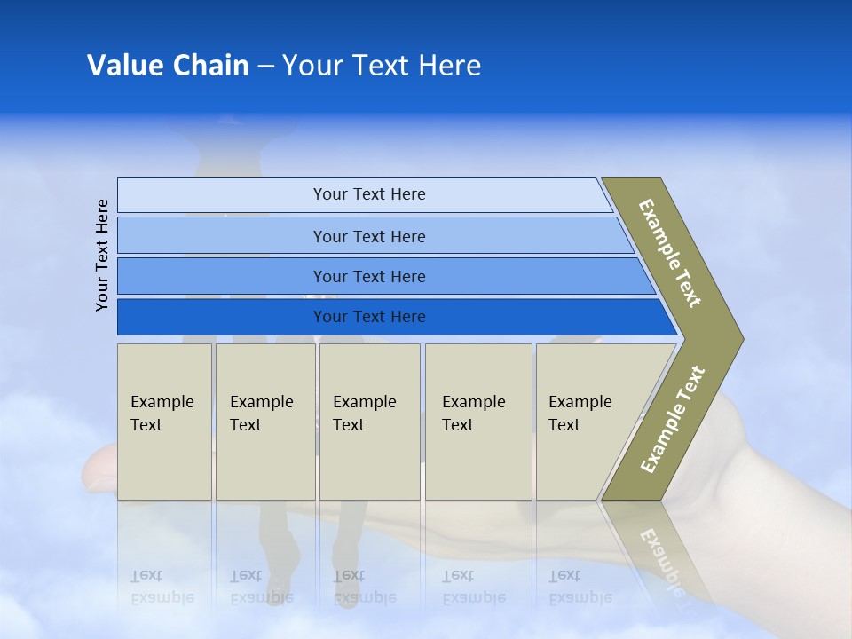 A Person Holding A Laptop In Their Hand With A Woman Standing On Top Of Them PowerPoint Template