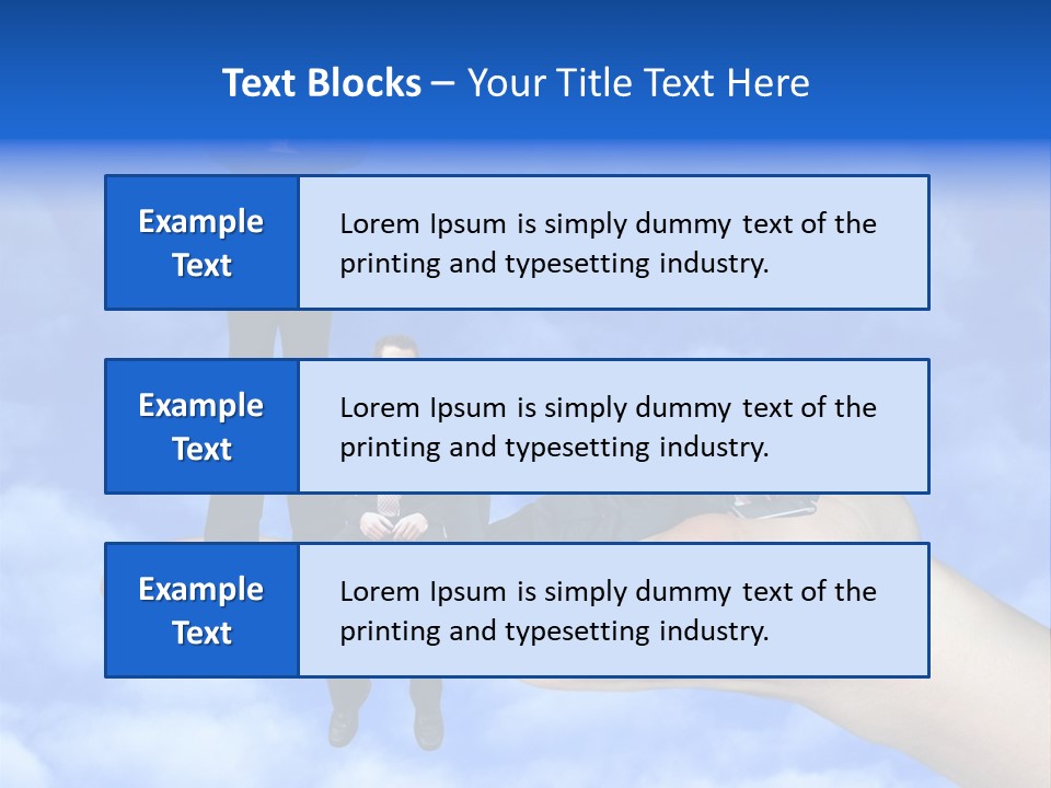 A Person Holding A Laptop In Their Hand With A Woman Standing On Top Of Them PowerPoint Template