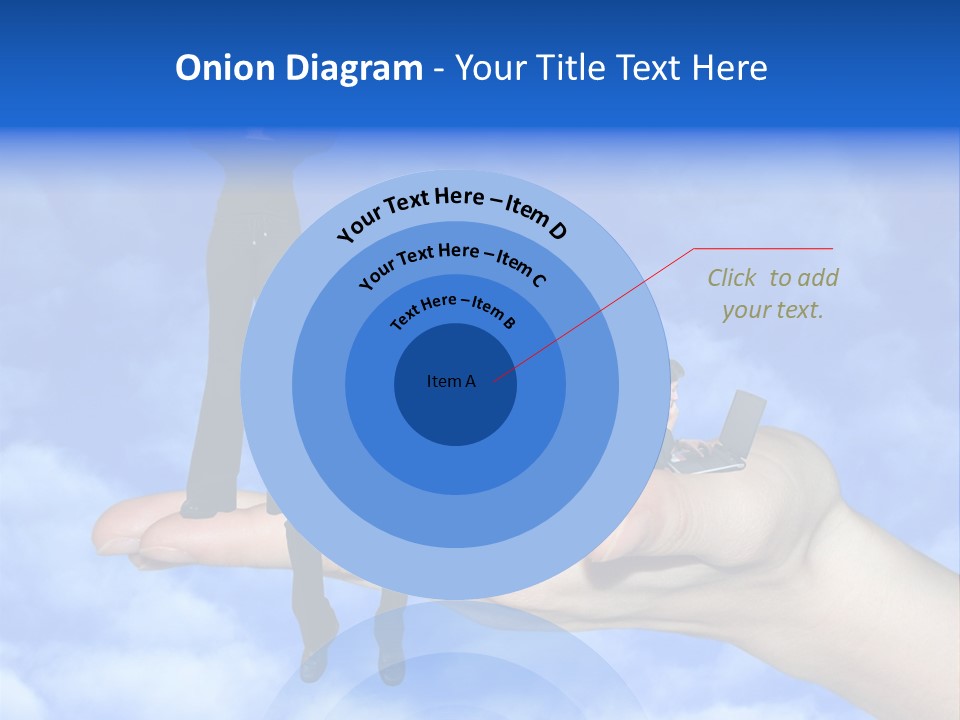 A Person Holding A Laptop In Their Hand With A Woman Standing On Top Of Them PowerPoint Template