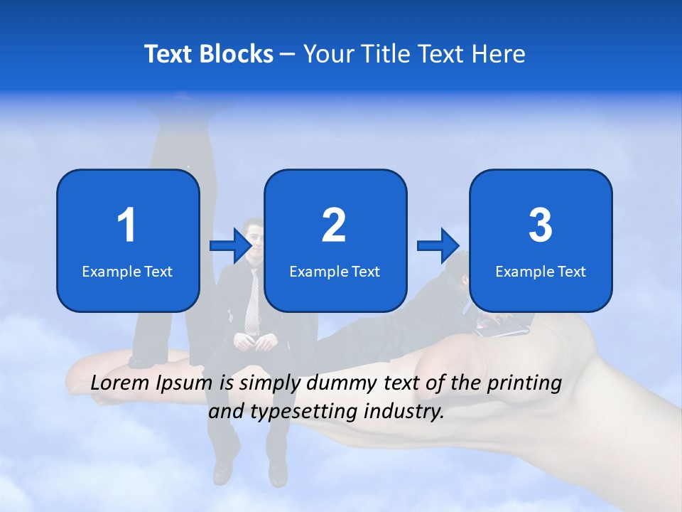 A Person Holding A Laptop In Their Hand With A Woman Standing On Top Of Them PowerPoint Template