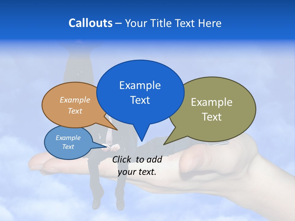 A Person Holding A Laptop In Their Hand With A Woman Standing On Top Of Them PowerPoint Template