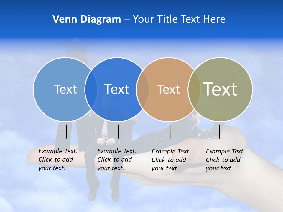 A Person Holding A Laptop In Their Hand With A Woman Standing On Top Of Them PowerPoint Template
