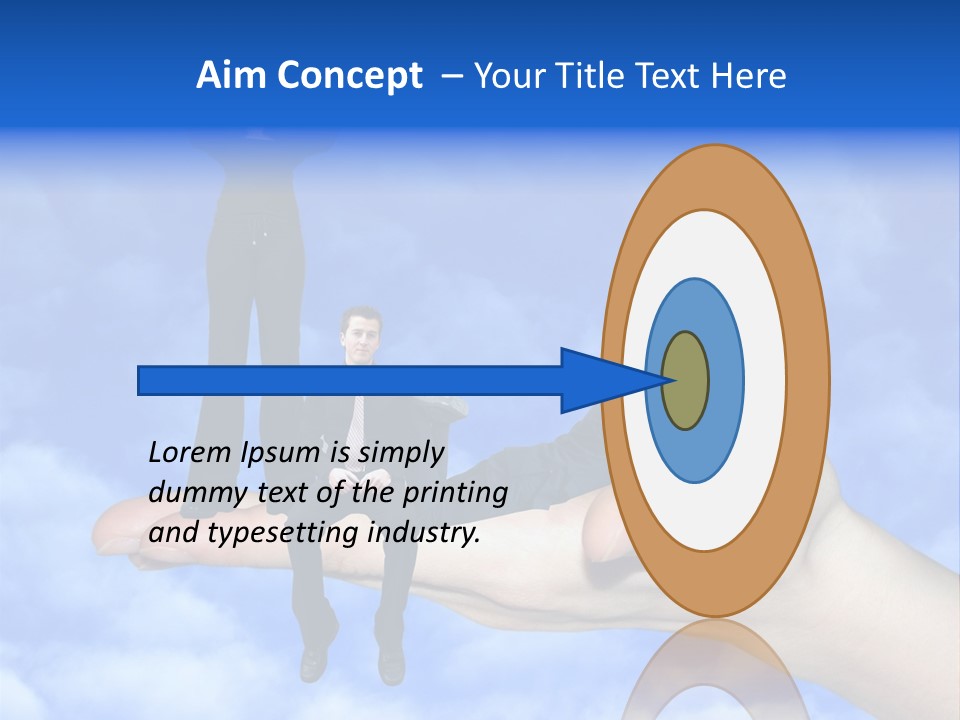 A Person Holding A Laptop In Their Hand With A Woman Standing On Top Of Them PowerPoint Template