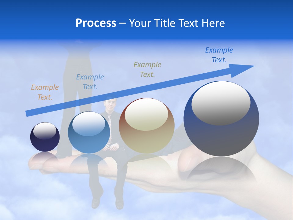 A Person Holding A Laptop In Their Hand With A Woman Standing On Top Of Them PowerPoint Template