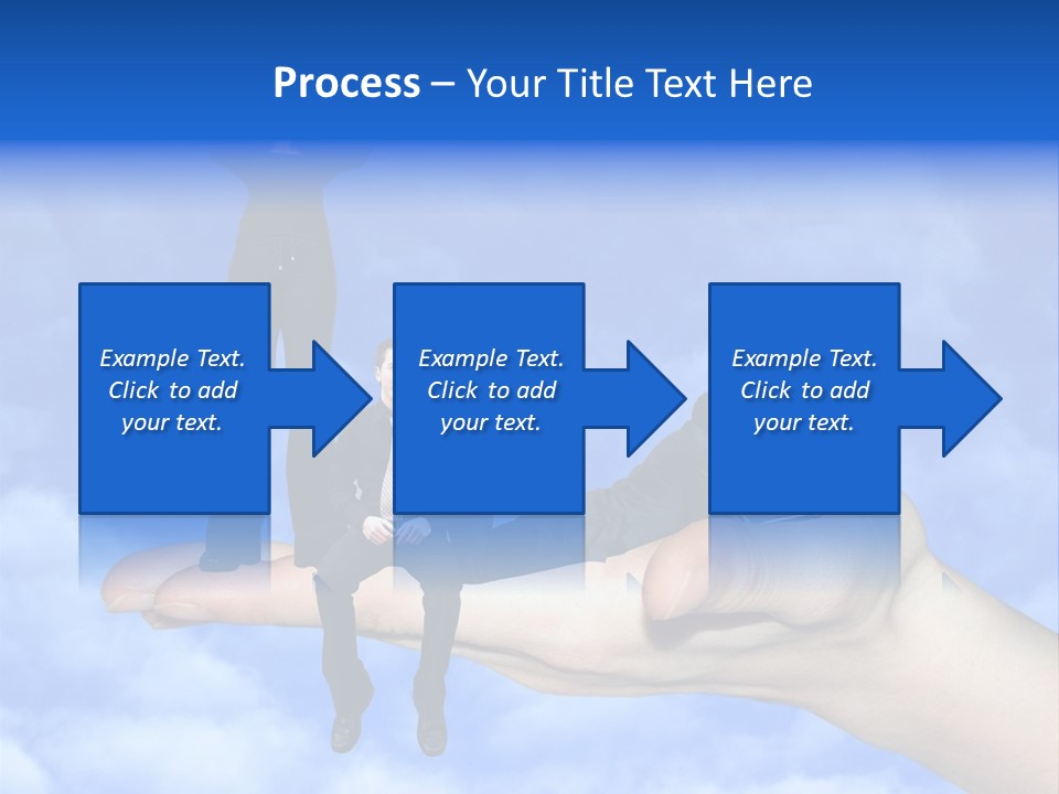 A Person Holding A Laptop In Their Hand With A Woman Standing On Top Of Them PowerPoint Template