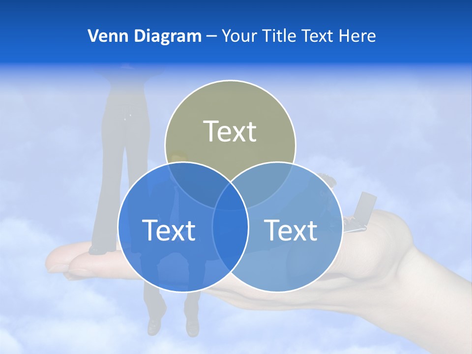 A Person Holding A Laptop In Their Hand With A Woman Standing On Top Of Them PowerPoint Template