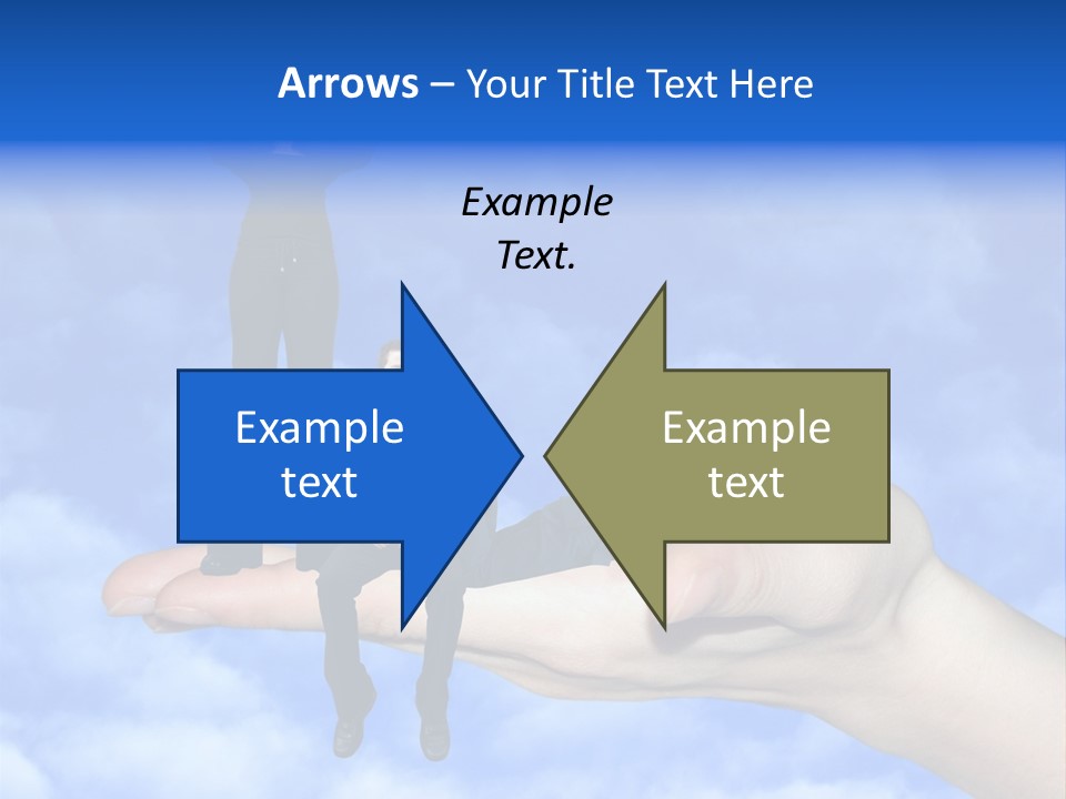 A Person Holding A Laptop In Their Hand With A Woman Standing On Top Of Them PowerPoint Template