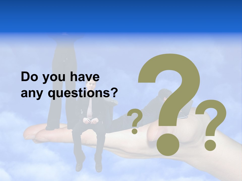 A Person Holding A Laptop In Their Hand With A Woman Standing On Top Of Them PowerPoint Template