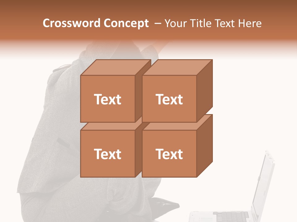 Business Woman Happy With Her Success While Working On A Laptop - Isolated Over A White Background PowerPoint Template