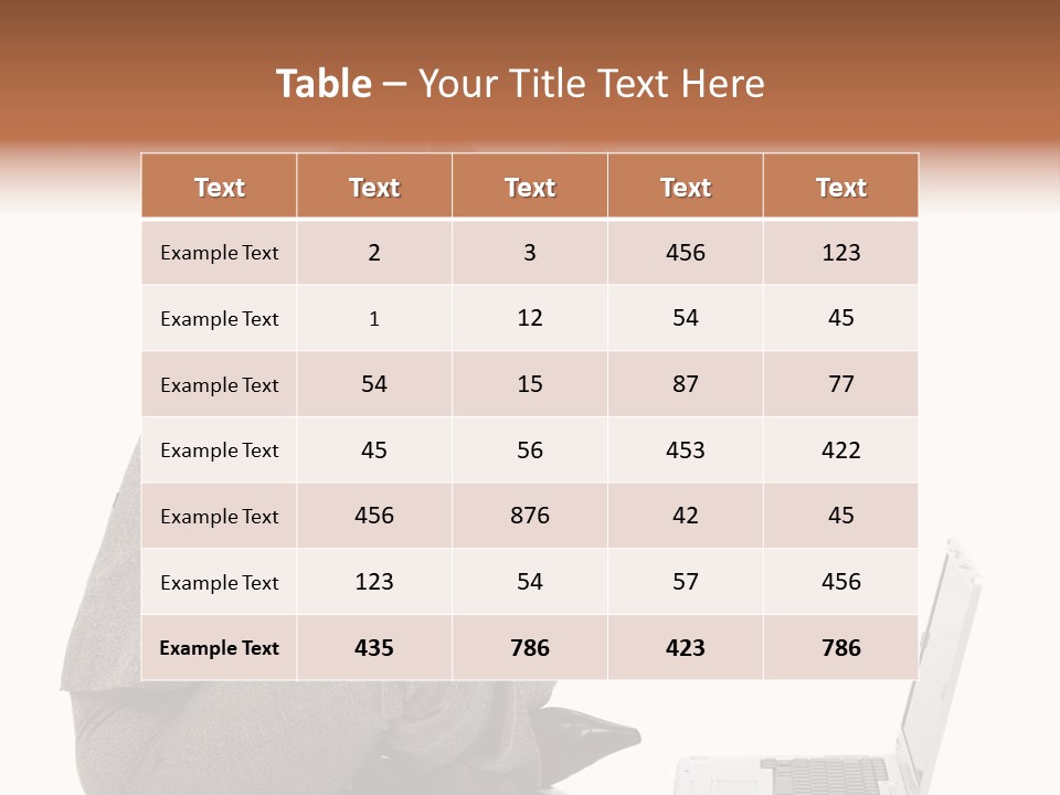 Business Woman Happy With Her Success While Working On A Laptop - Isolated Over A White Background PowerPoint Template