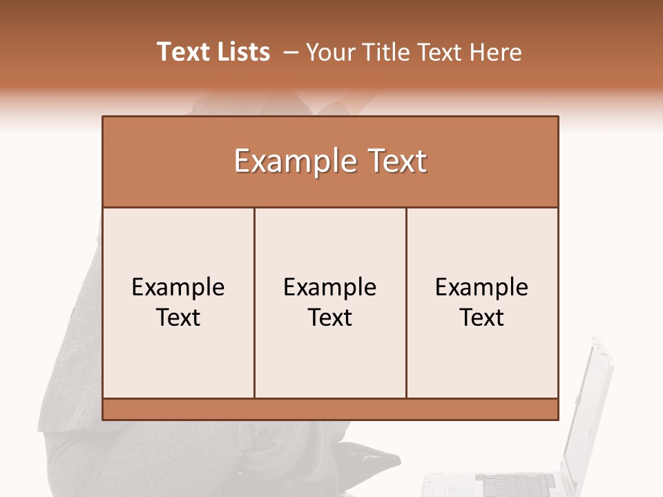 Business Woman Happy With Her Success While Working On A Laptop - Isolated Over A White Background PowerPoint Template