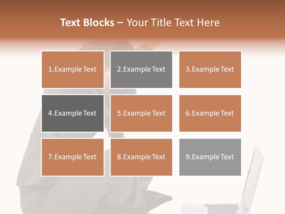 Business Woman Happy With Her Success While Working On A Laptop - Isolated Over A White Background PowerPoint Template