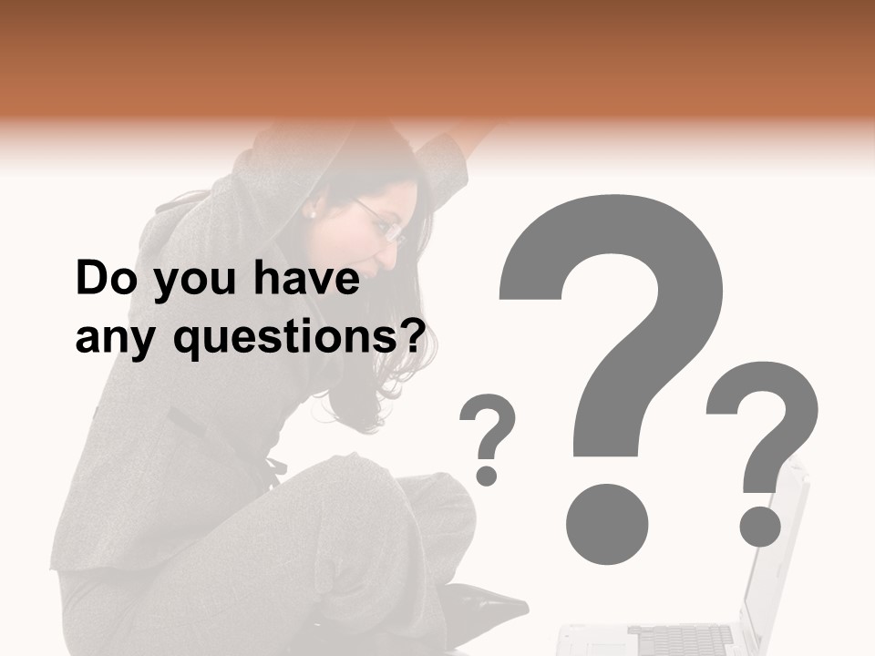 Business Woman Happy With Her Success While Working On A Laptop - Isolated Over A White Background PowerPoint Template