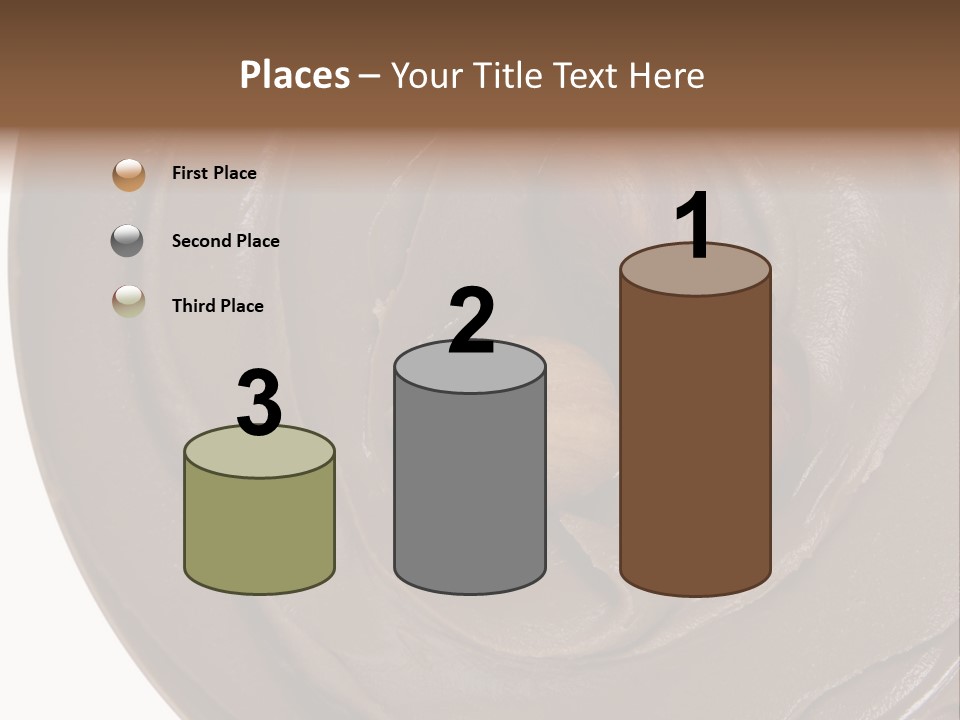 Hazelnuts Dropped In A Swirl Of Nougat Butter. PowerPoint Template