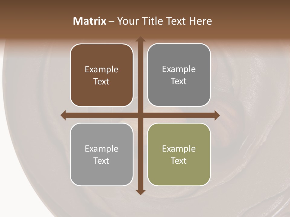 Hazelnuts Dropped In A Swirl Of Nougat Butter. PowerPoint Template