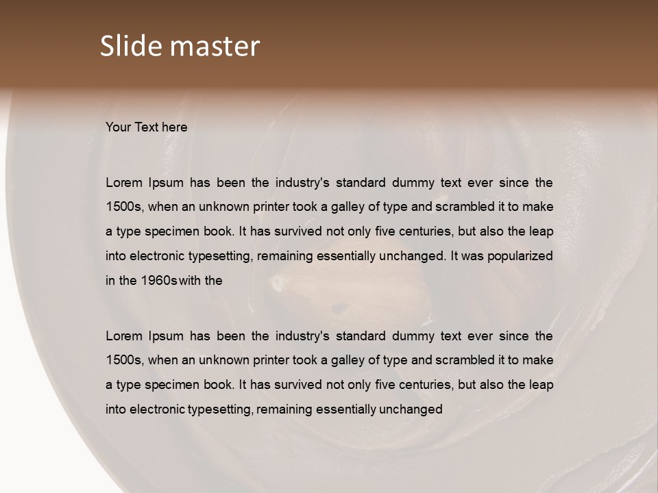 Hazelnuts Dropped In A Swirl Of Nougat Butter. PowerPoint Template