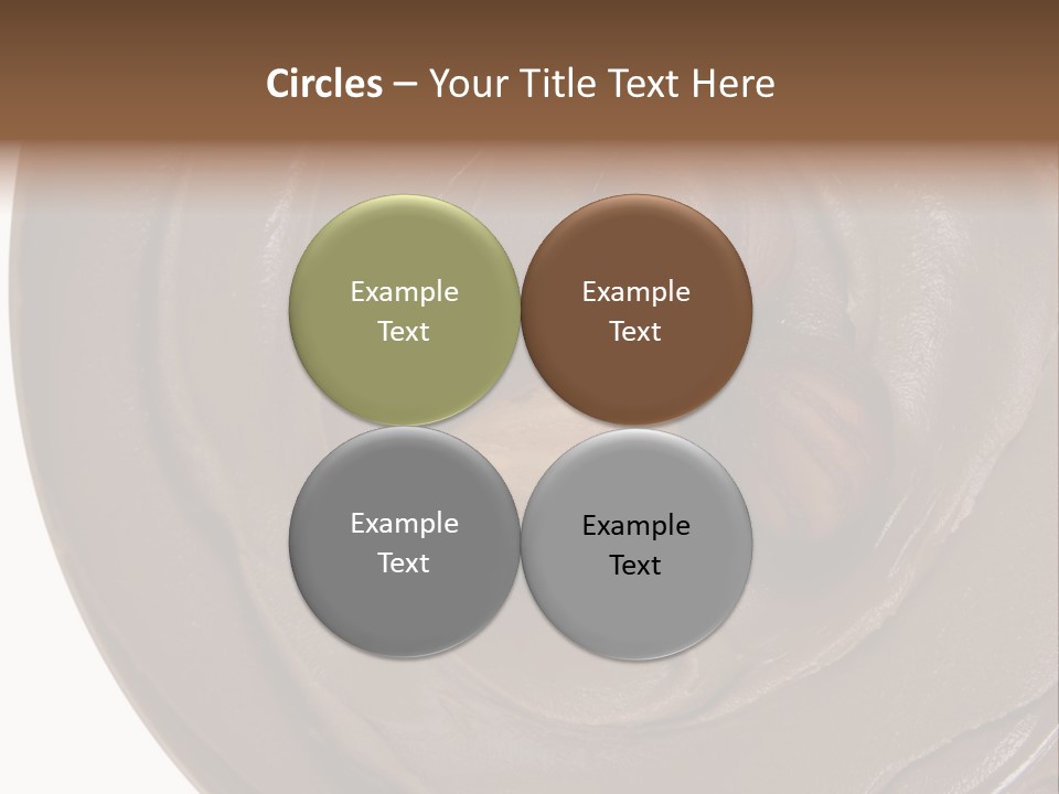 Hazelnuts Dropped In A Swirl Of Nougat Butter. PowerPoint Template