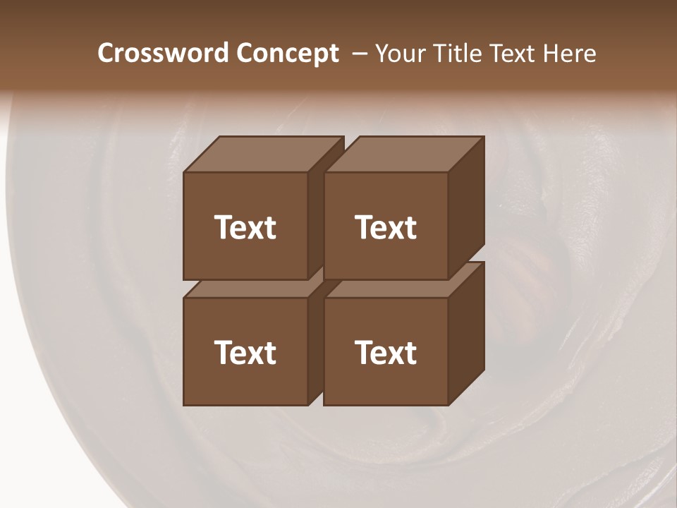 Hazelnuts Dropped In A Swirl Of Nougat Butter. PowerPoint Template