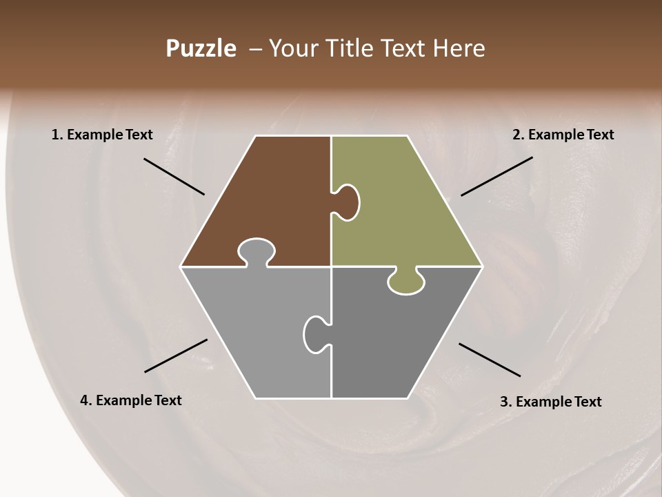 Hazelnuts Dropped In A Swirl Of Nougat Butter. PowerPoint Template