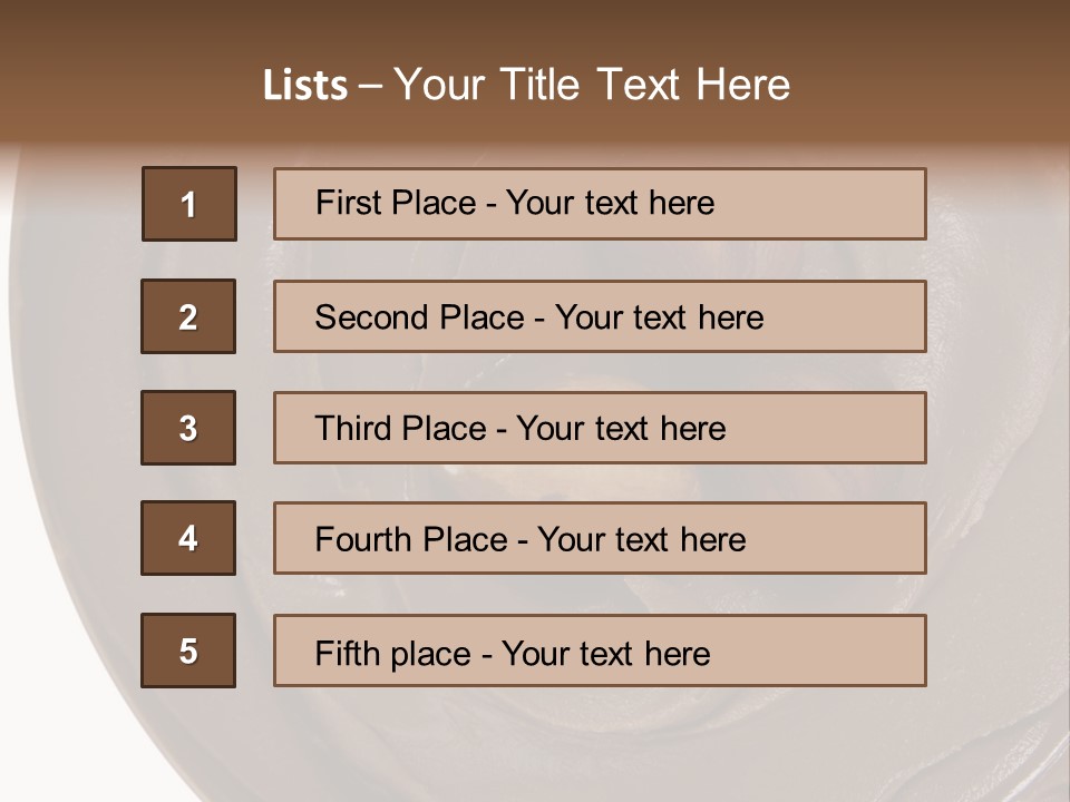 Hazelnuts Dropped In A Swirl Of Nougat Butter. PowerPoint Template