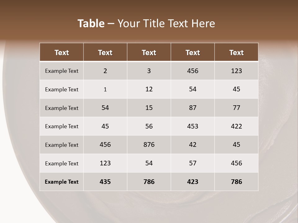 Hazelnuts Dropped In A Swirl Of Nougat Butter. PowerPoint Template