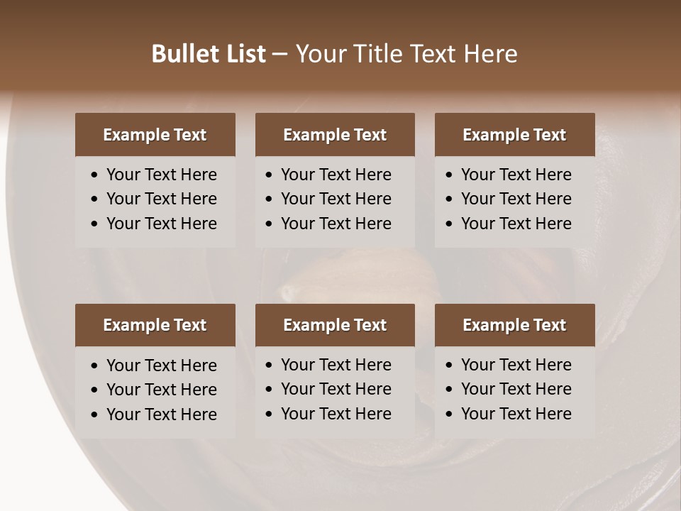 Hazelnuts Dropped In A Swirl Of Nougat Butter. PowerPoint Template