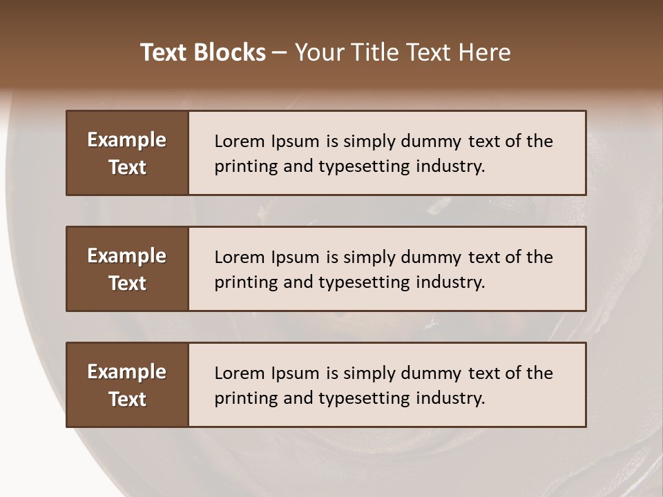 Hazelnuts Dropped In A Swirl Of Nougat Butter. PowerPoint Template