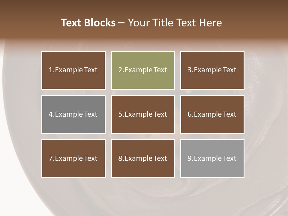 Hazelnuts Dropped In A Swirl Of Nougat Butter. PowerPoint Template
