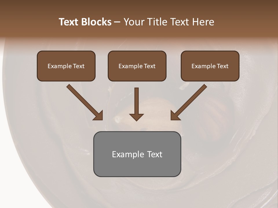 Hazelnuts Dropped In A Swirl Of Nougat Butter. PowerPoint Template