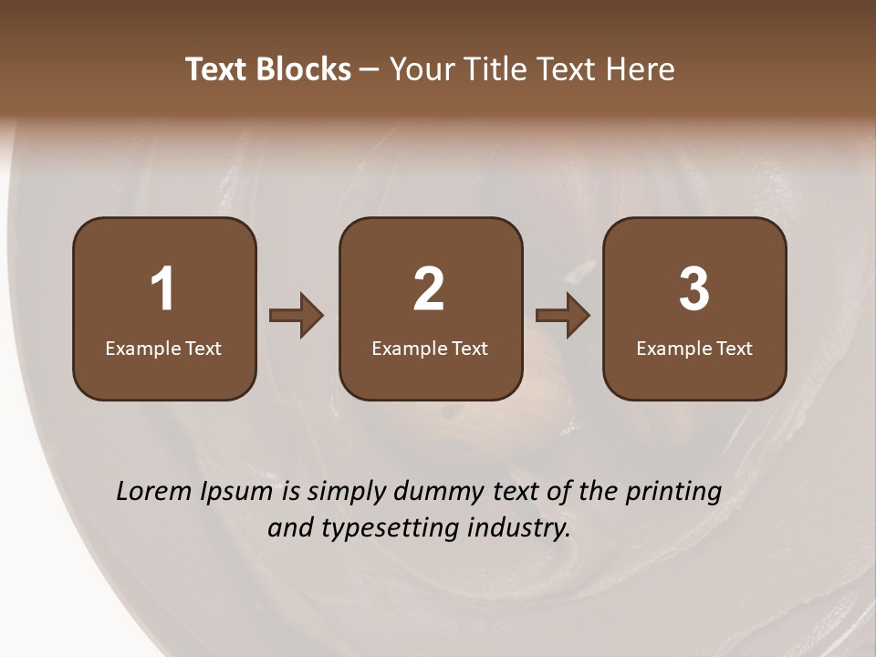 Hazelnuts Dropped In A Swirl Of Nougat Butter. PowerPoint Template