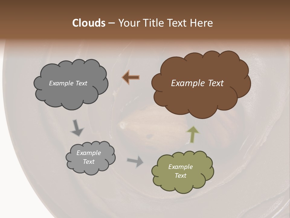 Hazelnuts Dropped In A Swirl Of Nougat Butter. PowerPoint Template
