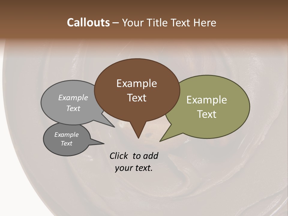 Hazelnuts Dropped In A Swirl Of Nougat Butter. PowerPoint Template