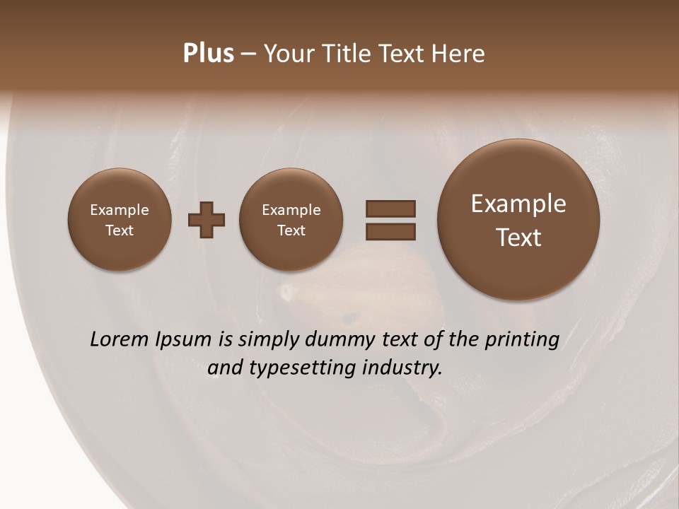 Hazelnuts Dropped In A Swirl Of Nougat Butter. PowerPoint Template