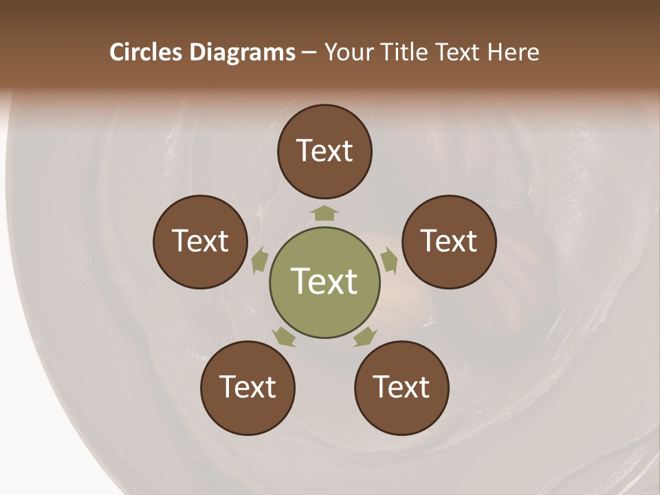 Hazelnuts Dropped In A Swirl Of Nougat Butter. PowerPoint Template