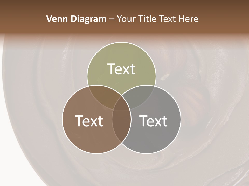 Hazelnuts Dropped In A Swirl Of Nougat Butter. PowerPoint Template