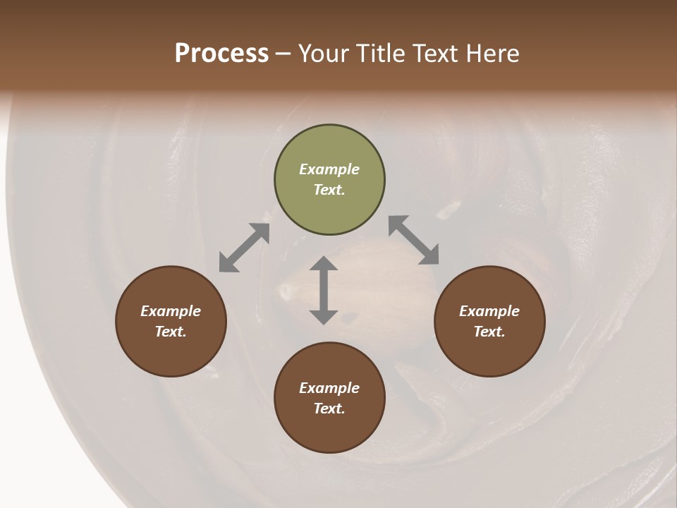 Hazelnuts Dropped In A Swirl Of Nougat Butter. PowerPoint Template