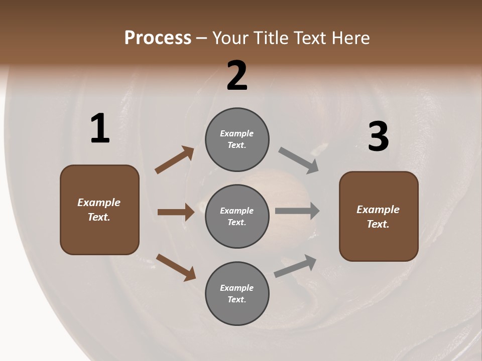 Hazelnuts Dropped In A Swirl Of Nougat Butter. PowerPoint Template