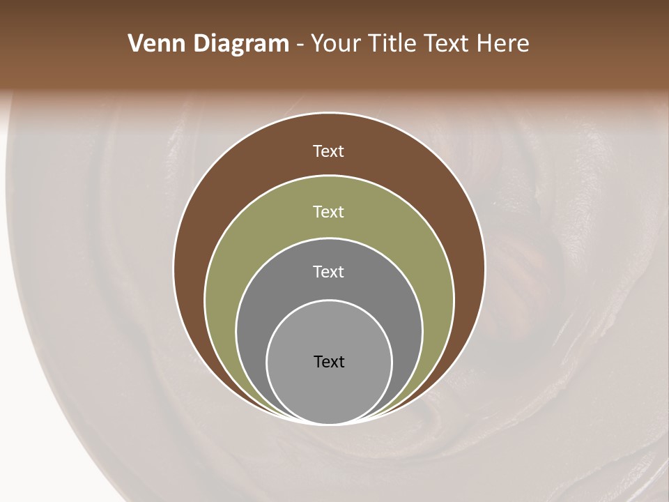 Hazelnuts Dropped In A Swirl Of Nougat Butter. PowerPoint Template
