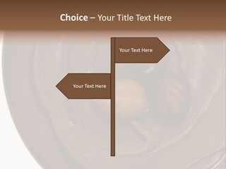 Hazelnuts Dropped In A Swirl Of Nougat Butter. PowerPoint Template