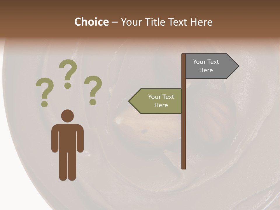 Hazelnuts Dropped In A Swirl Of Nougat Butter. PowerPoint Template