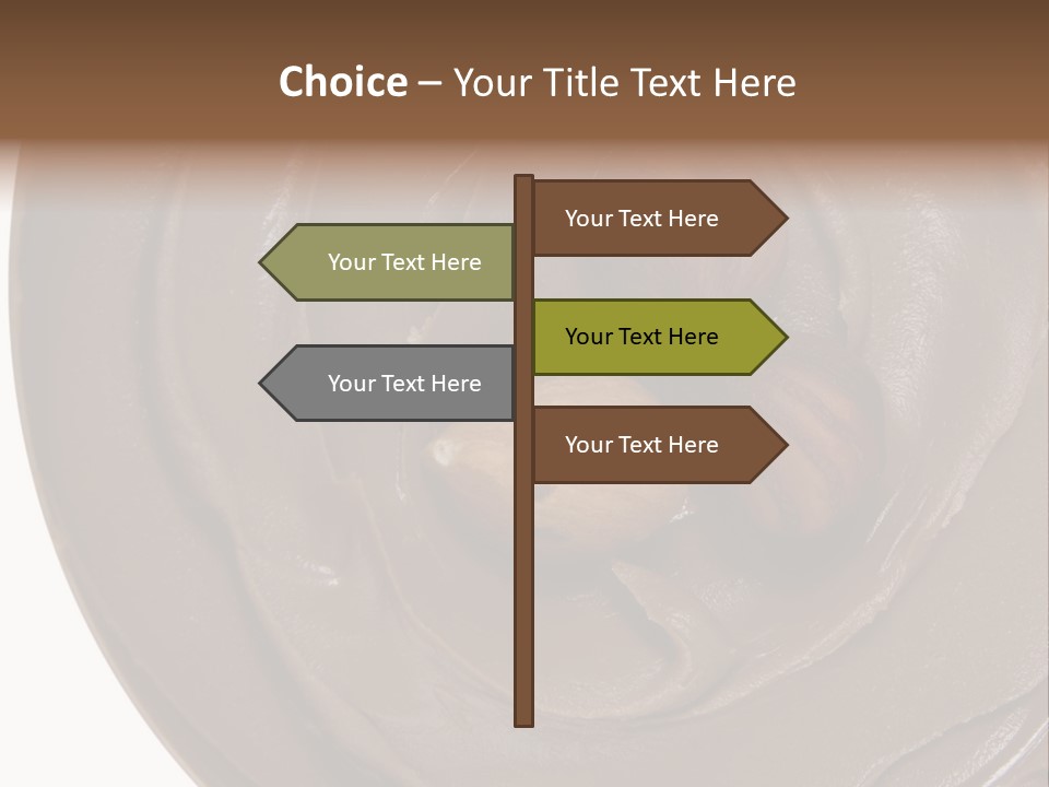 Hazelnuts Dropped In A Swirl Of Nougat Butter. PowerPoint Template