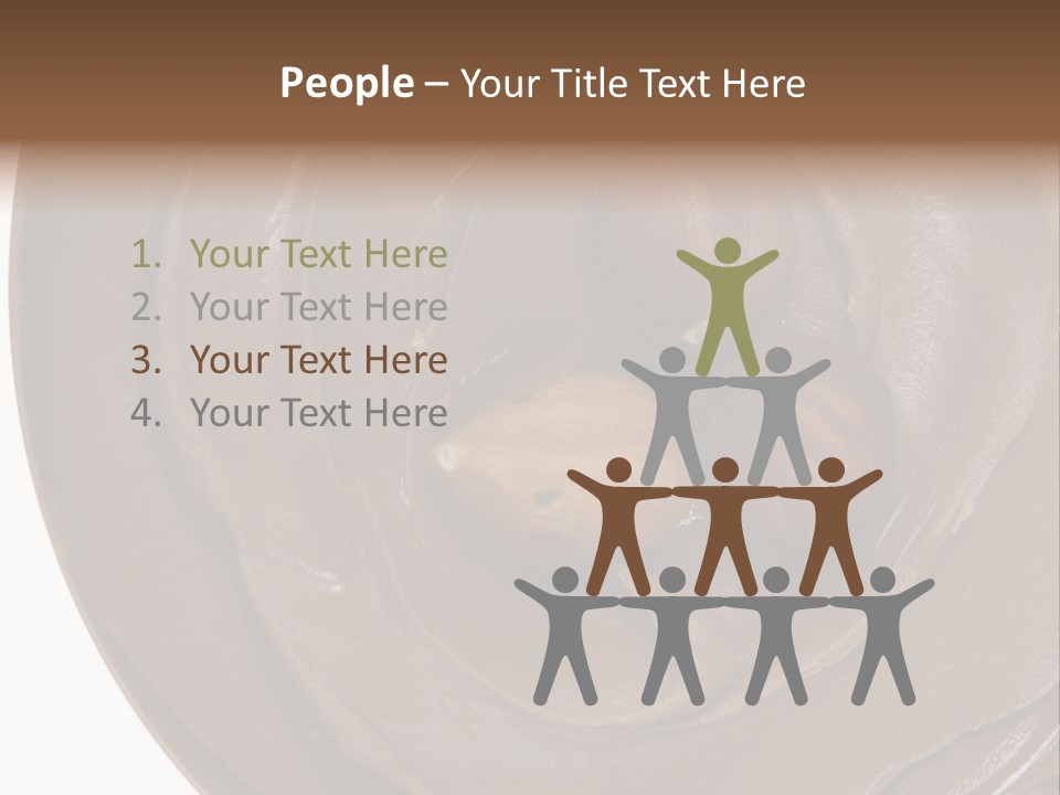 Hazelnuts Dropped In A Swirl Of Nougat Butter. PowerPoint Template