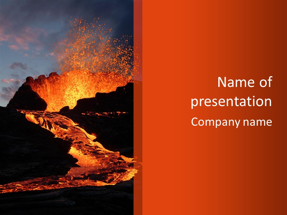 Volcano Eruption PowerPoint Template