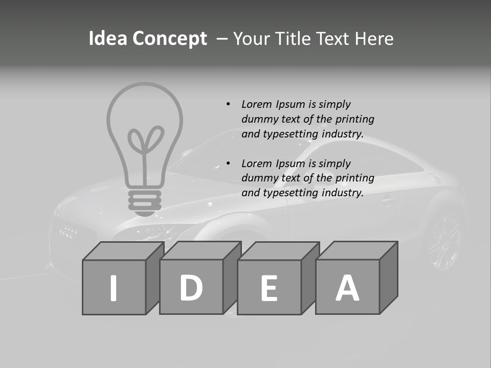 Audi Tt At The Motorshow 2007 In Frankfurt PowerPoint Template