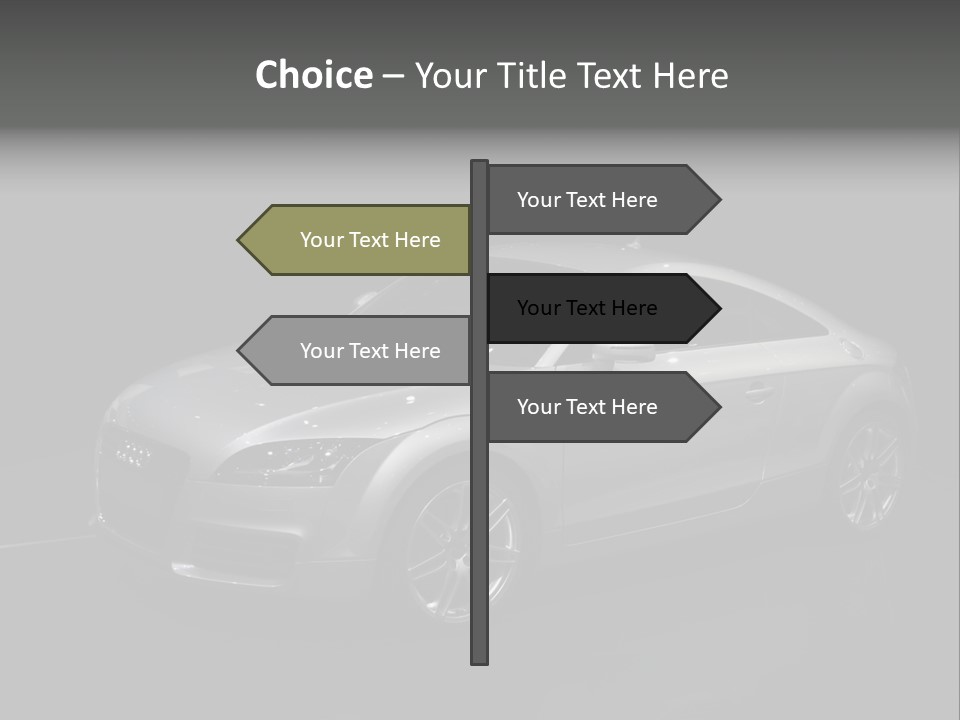 Audi Tt At The Motorshow 2007 In Frankfurt PowerPoint Template